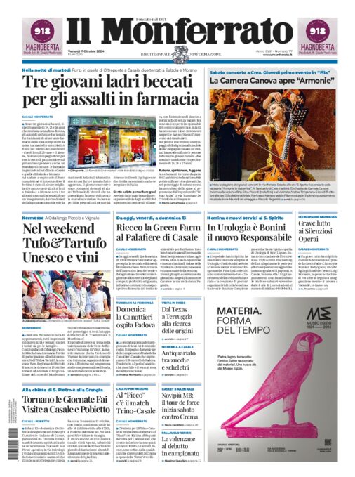 Il Monferrato - Edizione 77 del 11/10/2024